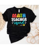 Cute Math Teacher Girls Boys Team Math Squad Shirt Unisex Standard T-Shirt black s