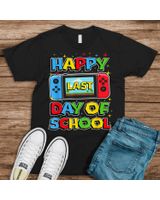 Happy Last Day Of School Boys Kids Toddler Video Game Shirt Unisex Standard T-Shirt black s